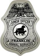 junior officer animal control and animal services badge stickers