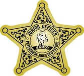 star shape mounted police labels aand stickers
