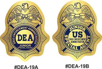 DEA junior agent badge stickers
