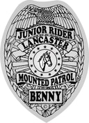 junior rider mounted police badge stickers