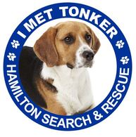 full color search and rescue dog stickers